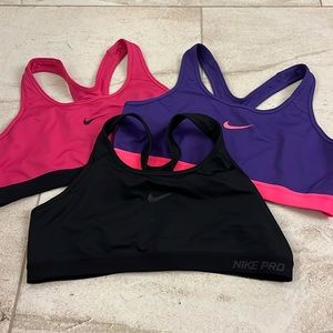 Set of Three Nike Pro Sports Bra